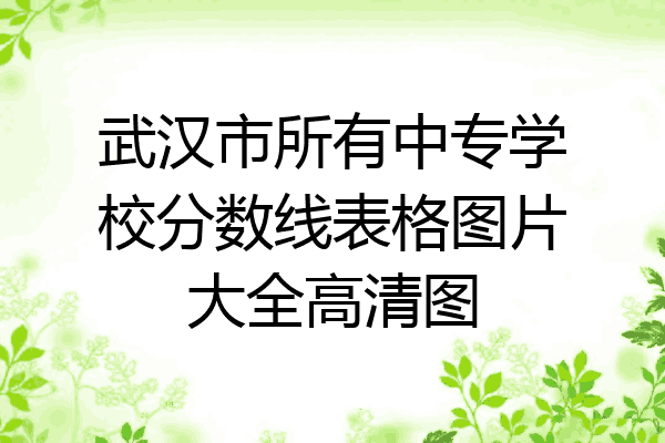 武汉市所有中专学校分数线表格图片大全高清图
