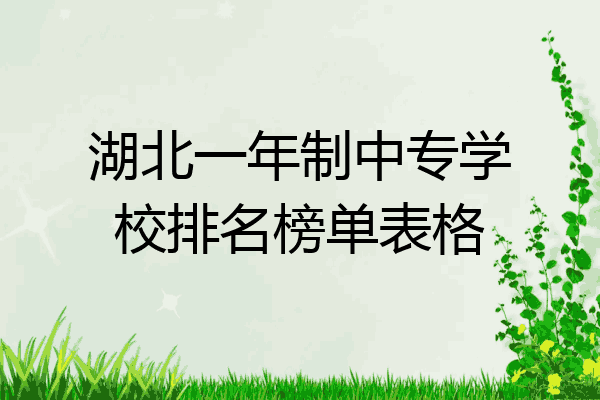 湖北一年制中专学校排名榜单表格