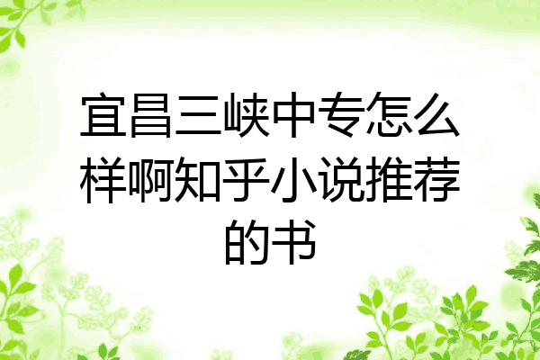 宜昌三峡中专怎么样啊知乎小说推荐的书