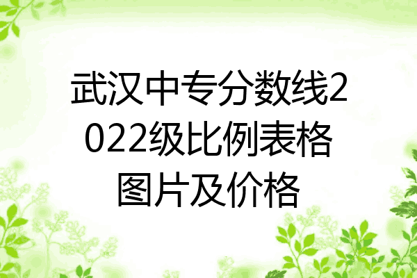 武汉中专分数线2022级比例表格图片及价格