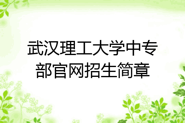 武汉理工大学中专部官网招生简章