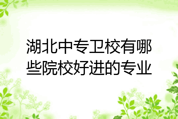 湖北中专卫校有哪些院校好进的专业