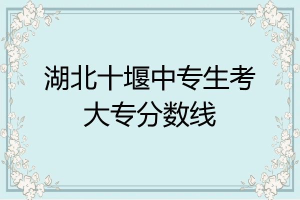 湖北十堰中专生考大专分数线