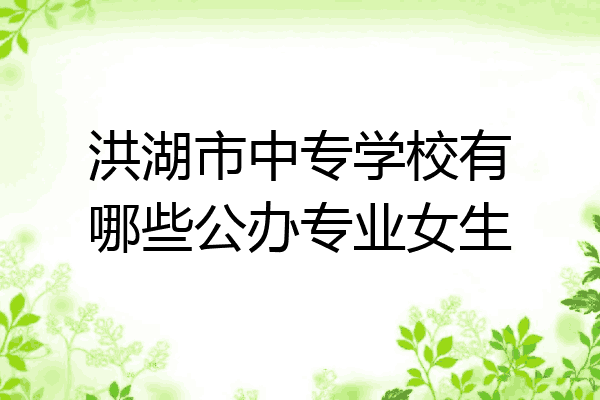 洪湖市中专学校有哪些公办专业女生