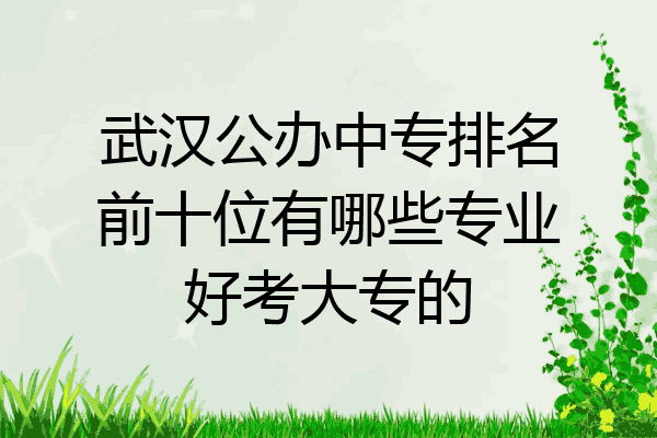 武汉公办中专排名前十位有哪些专业好考大专的