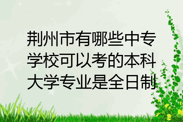 荆州市有哪些中专学校可以考的本科大学专业是全日制