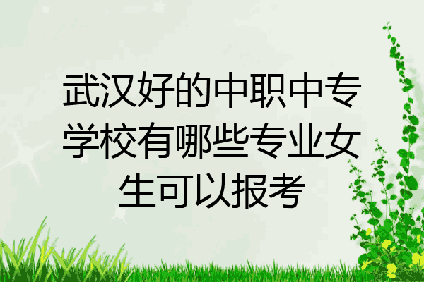武汉好的中职中专学校有哪些专业女生可以报考