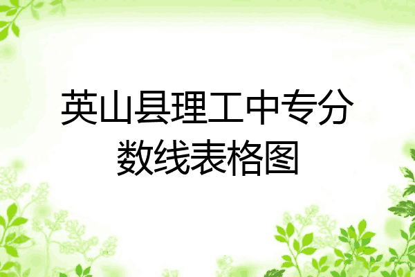 英山县理工中专分数线表格图