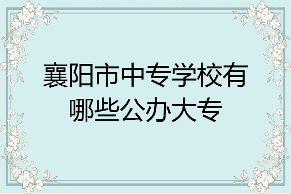 襄阳市中专学校有哪些公办大专