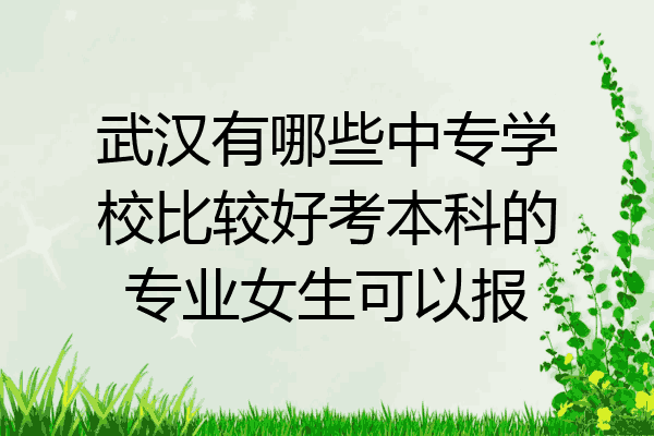 武汉有哪些中专学校比较好考本科的专业女生可以报