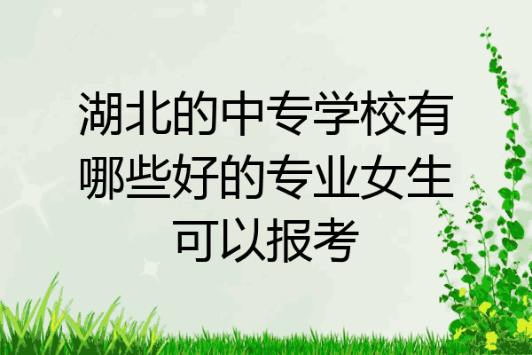 湖北的中专学校有哪些好的专业女生可以报考