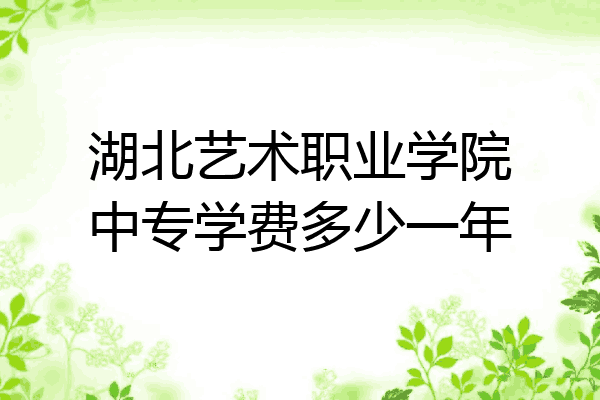 湖北艺术职业学院中专学费多少一年