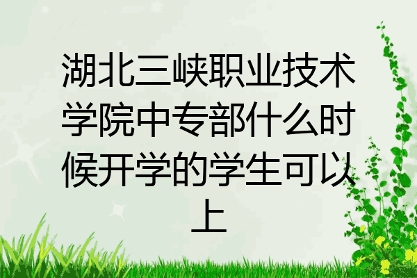 湖北三峡职业技术学院中专部什么时候开学的学生可以上