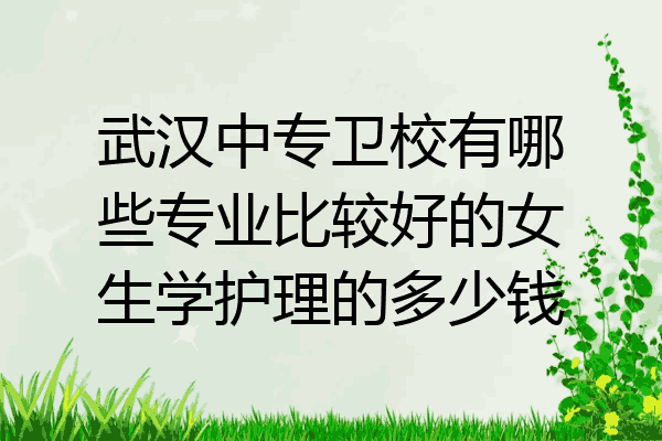 武汉中专卫校有哪些专业比较好的女生学护理的多少钱
