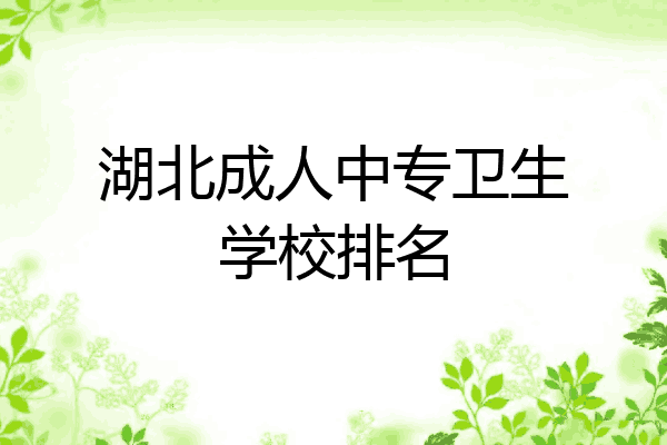 湖北成人中专卫生学校排名