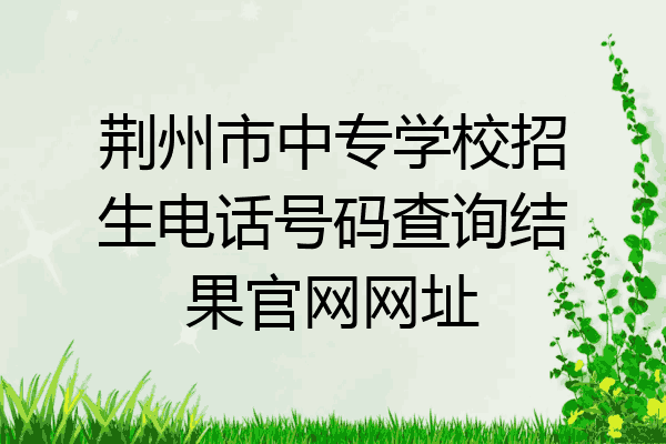 荆州市中专学校招生电话号码查询结果官网网址