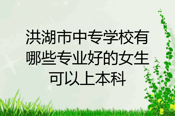 洪湖市中专学校有哪些专业好的女生可以上本科