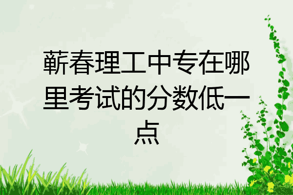 蕲春理工中专在哪里考试的分数低一点