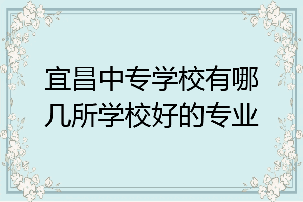 宜昌中专学校有哪几所学校好的专业