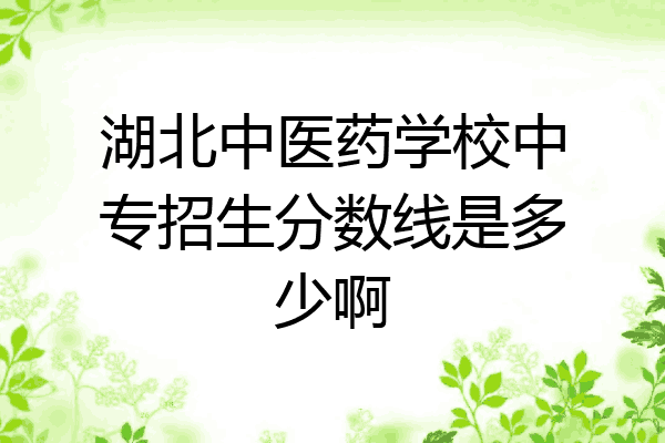 湖北中医药学校中专招生分数线是多少啊