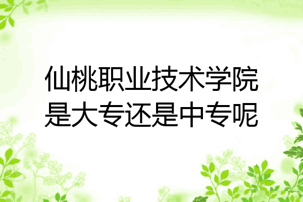 仙桃职业技术学院是大专还是中专呢