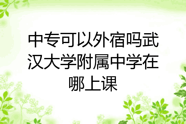 中专可以外宿吗武汉大学附属中学在哪上课