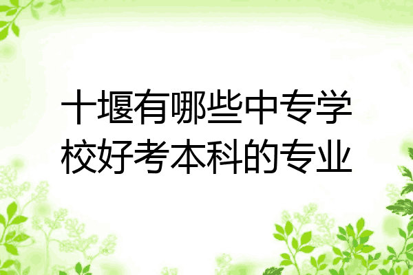 十堰有哪些中专学校好考本科的专业