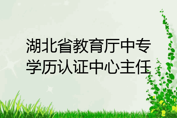 湖北省教育厅中专学历认证中心主任