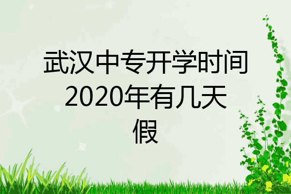 武汉中专开学时间2020年有几天假