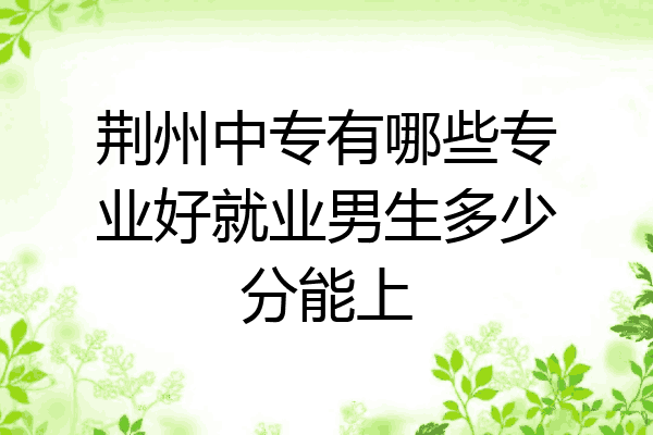 荆州中专有哪些专业好就业男生多少分能上