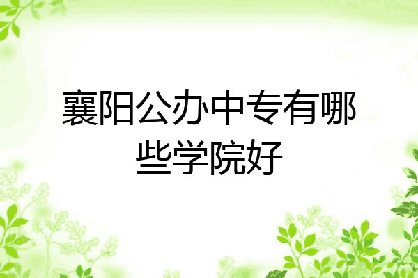 襄阳公办中专有哪些学院好