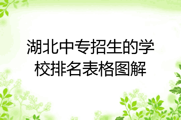 湖北中专招生的学校排名表格图解