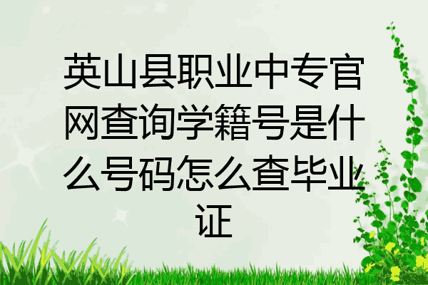 英山县职业中专官网查询学籍号是什么号码怎么查毕业证