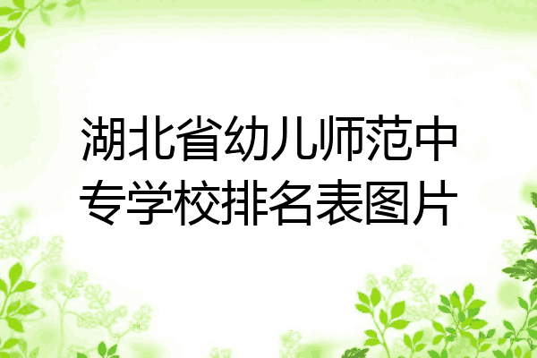 湖北省幼儿师范中专学校排名表图片