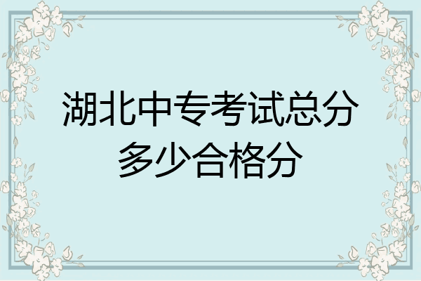 湖北中专考试总分多少合格分