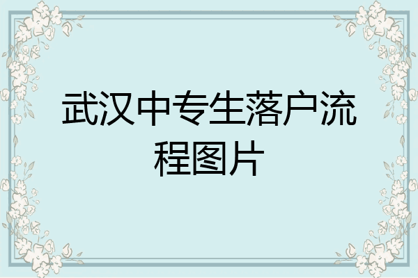 武汉中专生落户流程图片