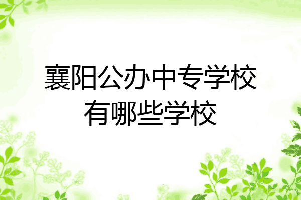 襄阳公办中专学校有哪些学校