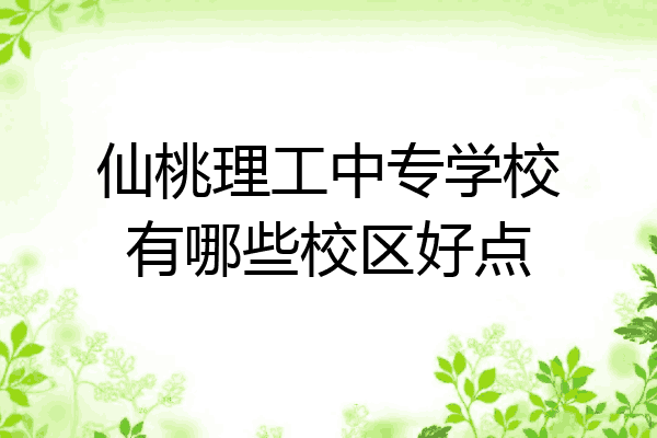 仙桃理工中专学校有哪些校区好点