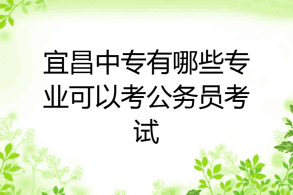 宜昌中专有哪些专业可以考公务员考试