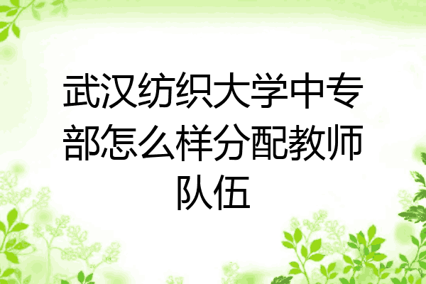 武汉纺织大学中专部怎么样分配教师队伍
