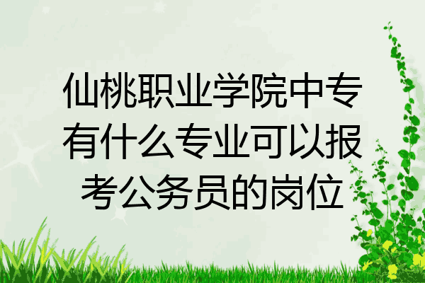 仙桃职业学院中专有什么专业可以报考公务员的岗位