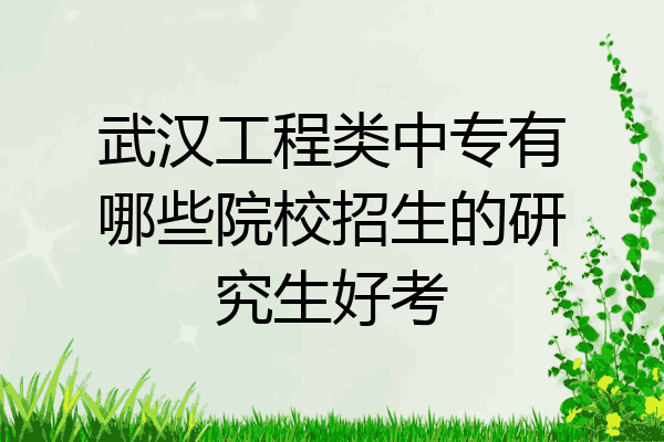 武汉工程类中专有哪些院校招生的研究生好考
