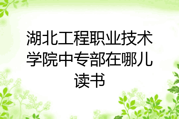 湖北工程职业技术学院中专部在哪儿读书