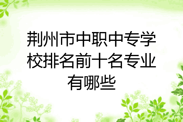 荆州市中职中专学校排名前十名专业有哪些
