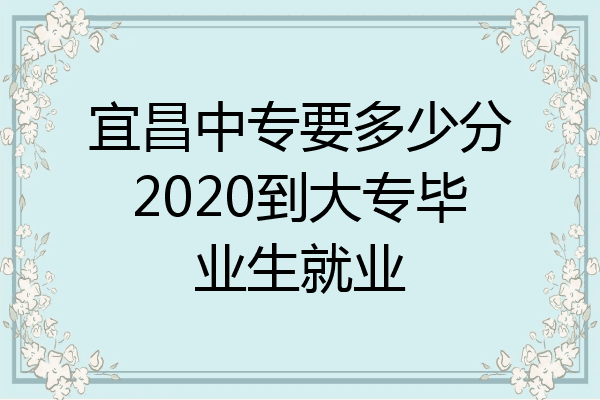 宜昌中专要多少分2020到大专毕业生就业
