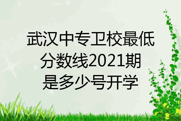 武汉中专卫校最低分数线2021期是多少号开学