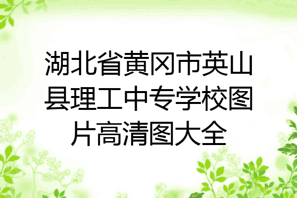湖北省黄冈市英山县理工中专学校图片高清图大全