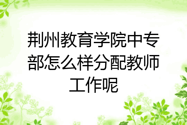 荆州教育学院中专部怎么样分配教师工作呢