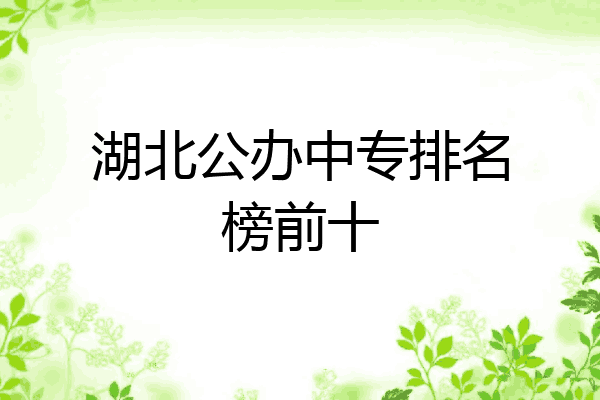 湖北公办中专排名榜前十