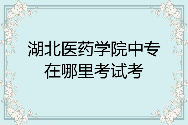 湖北医药学院中专在哪里考试考